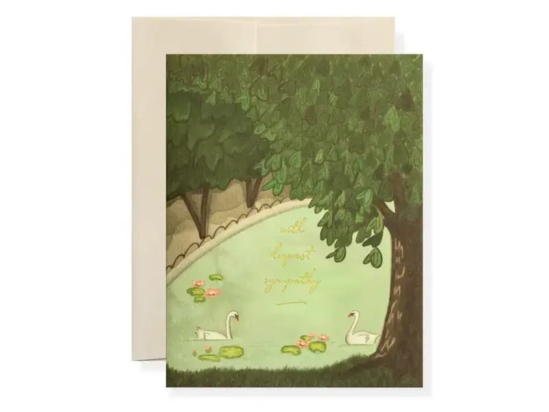 Karen Adams Designs Swan Sympathy Greeting Card