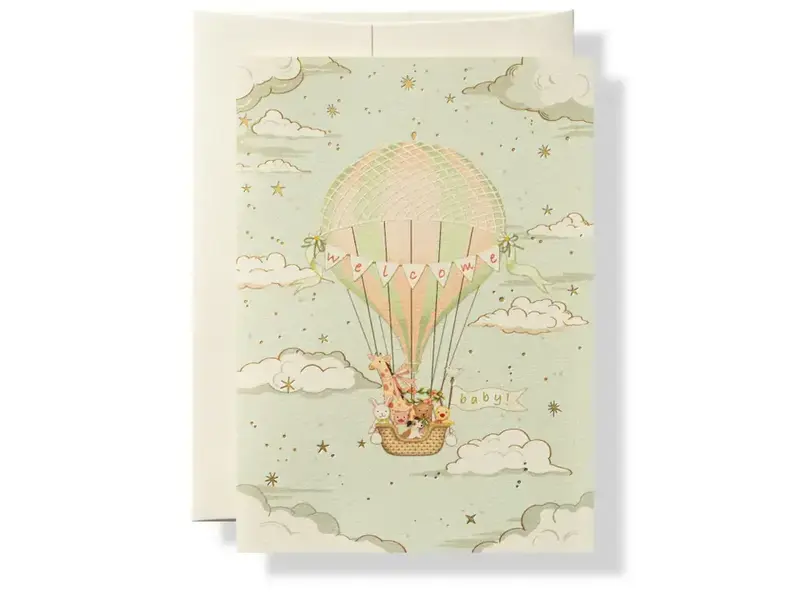 Karen Adams Designs Welcome Baby Greeting Card