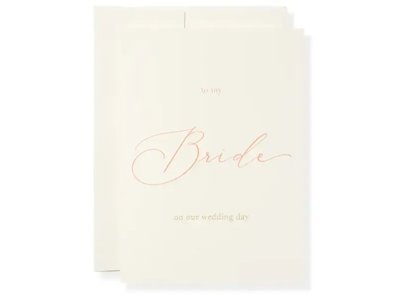 Karen Adams Designs To My Bride Greeting Card