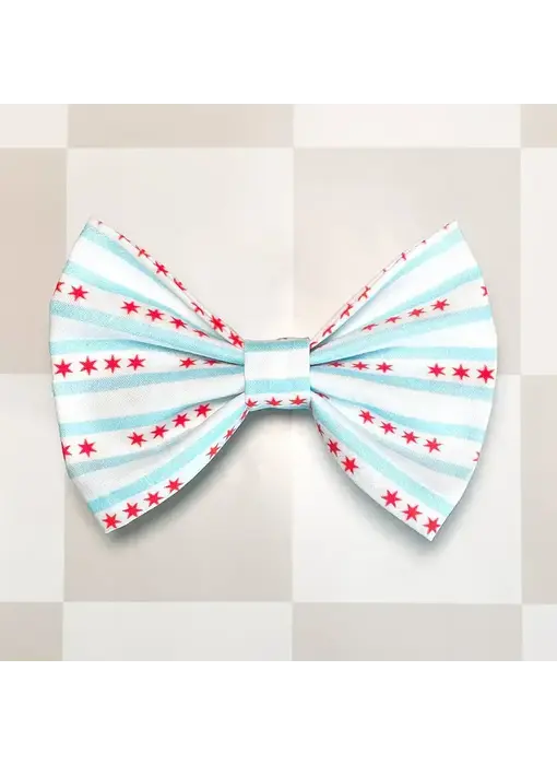 Chicago Flag Bow Tie  L