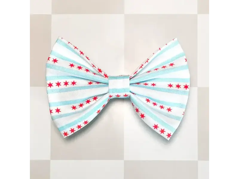 Chicago Dog Co Chicago Flag Bow Tie  L