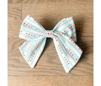 Chicago Flag Sailor Bow Tie  L