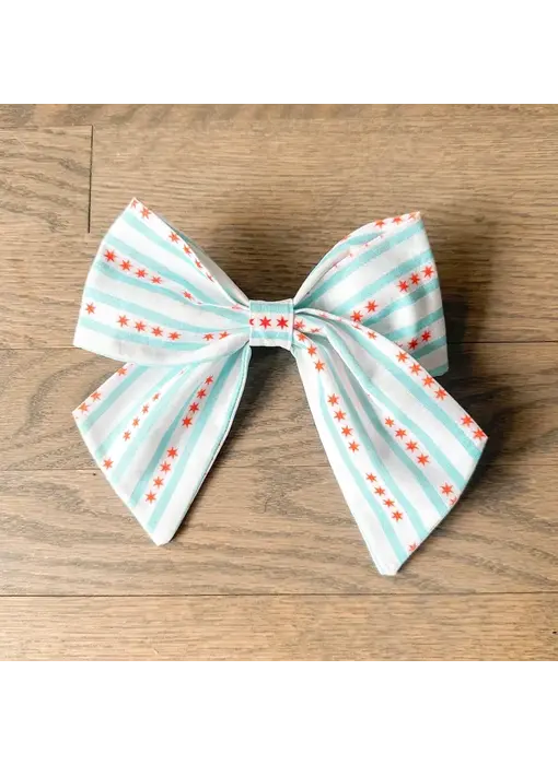 Chicago Flag Sailor Bow Tie  L