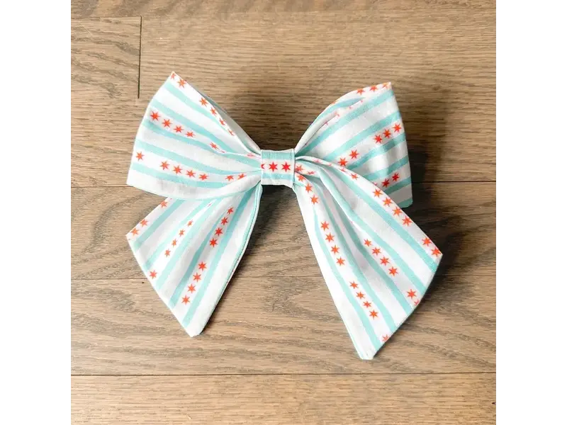 Chicago Dog Co Chicago Flag Sailor Bow Tie  L