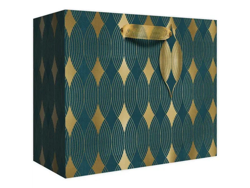 Jillson & Roberts Gift Bags - Medium - Gilded Geo Gold