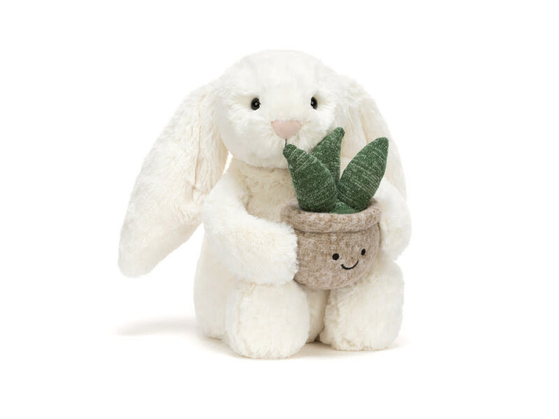 JellyCat Inc Cream Bunny with Plant