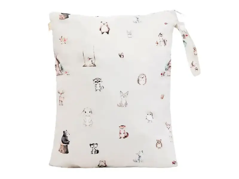 Ali + Oli Dual-Compartment Wet/Dry Bag with Mesh Pocket (Woodlands)