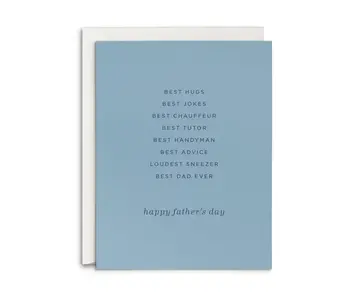 Best Hugs Father's Day Greeting Card