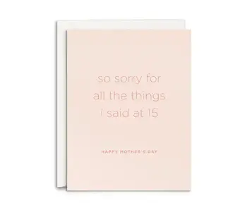 Sorry 15 Greeting Card