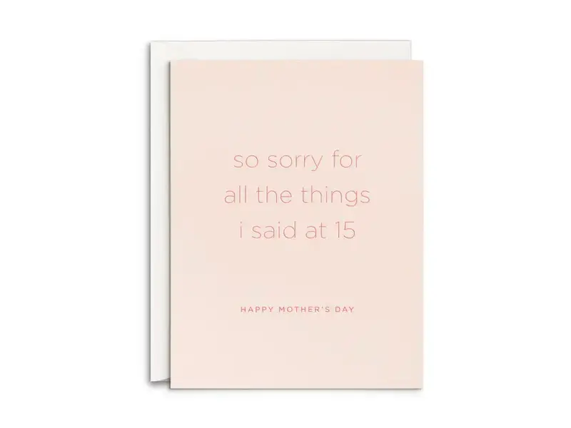 Smitten on Paper Sorry 15 Greeting Card