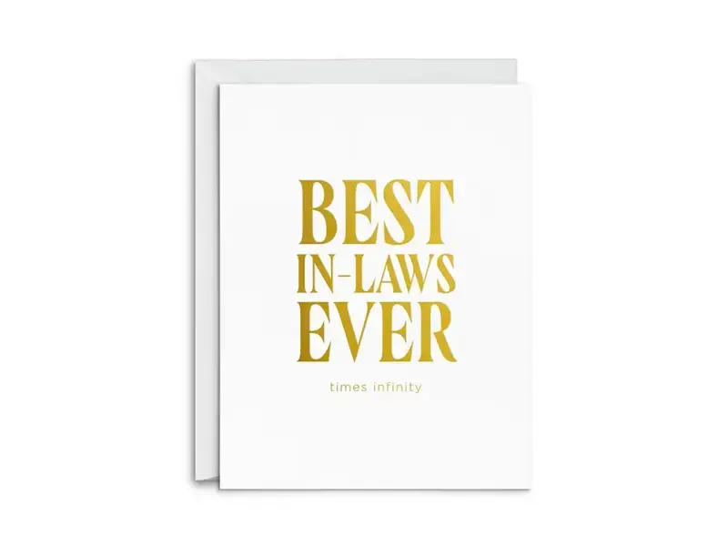 Smitten on Paper Best in Laws Greeting Card
