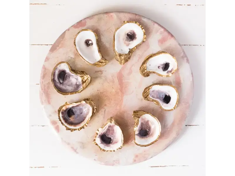 Grit and Grace Studio Oyster Jewelry Dish  - Gold