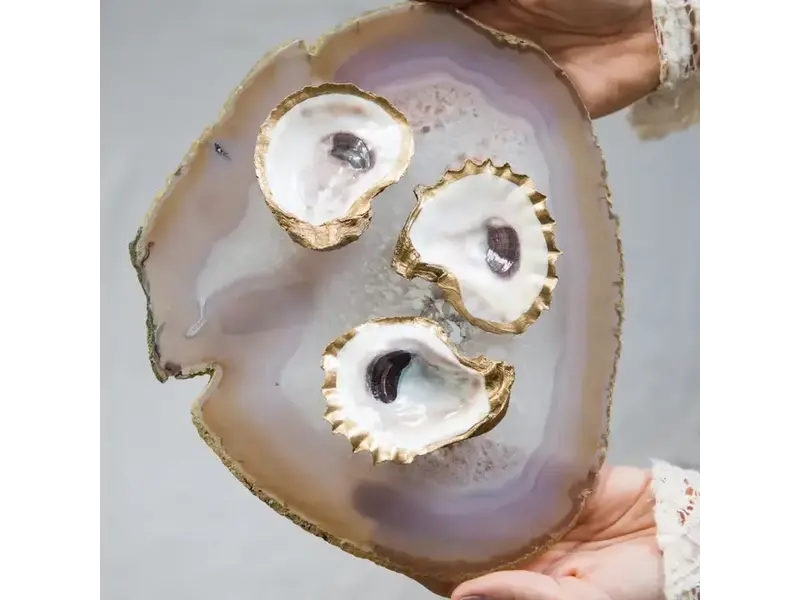 Grit and Grace Studio Oyster Jewelry Dish  - Gold