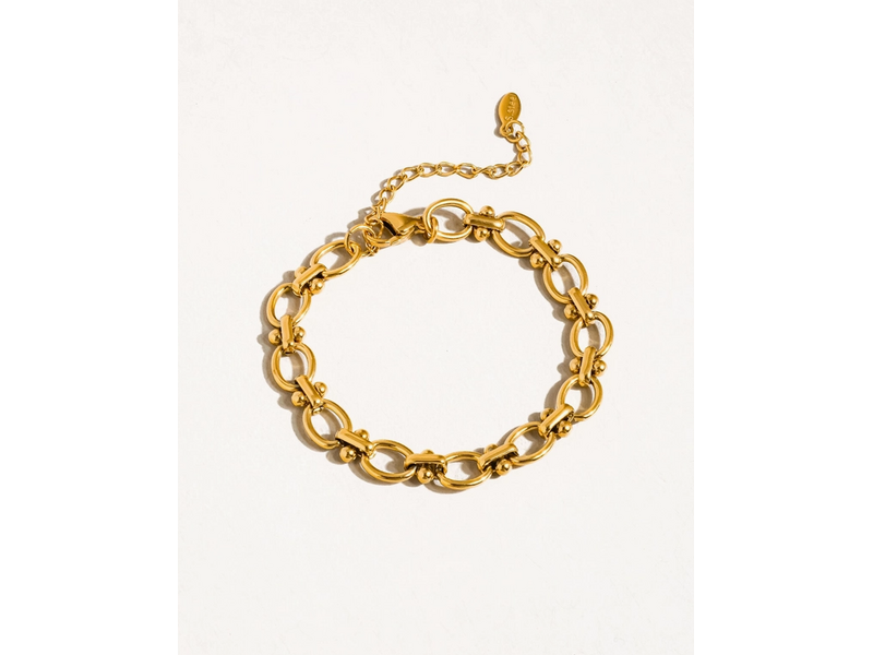 MAIQ Accessories Dawson 18K Gold Non-Tarnish Braided Chain Bracelet