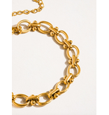 MAIQ Accessories Dawson 18K Gold Non-Tarnish Braided Chain Bracelet
