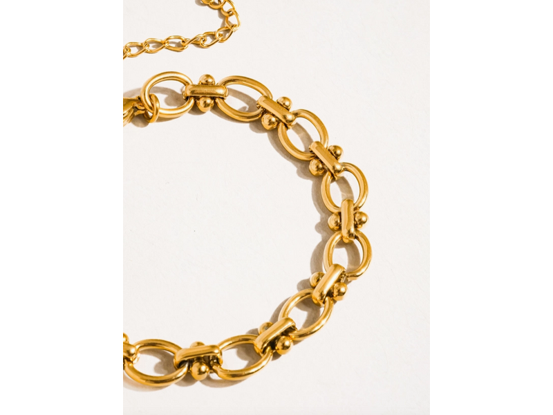 MAIQ Accessories Dawson 18K Gold Non-Tarnish Braided Chain Bracelet