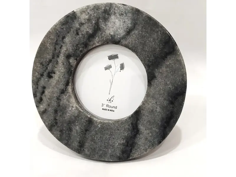 India Handicraft Exporter Gray Marble Photo Frame 3x3