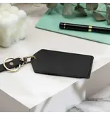 American Leather Goods Genuine Leather Luggage Tag - Black