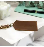 American Leather Goods Genuine Leather Luggage Tag - Brown