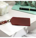 American Leather Goods Genuine Leather Luggage Tag - Red