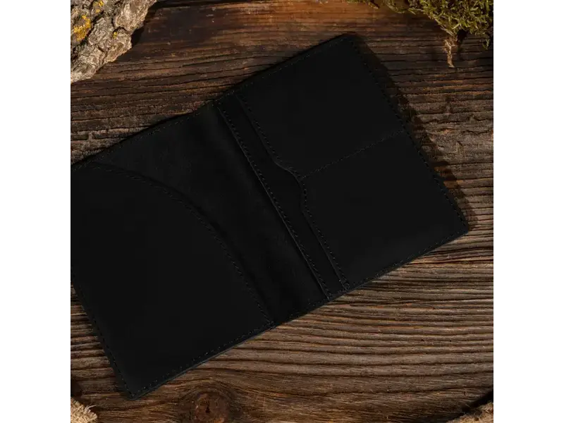 American Leather Goods Genuine Passport Cover - Black