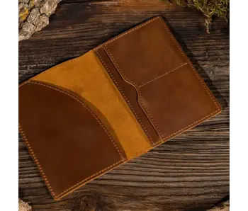 Genuine Passport Cover - Brown