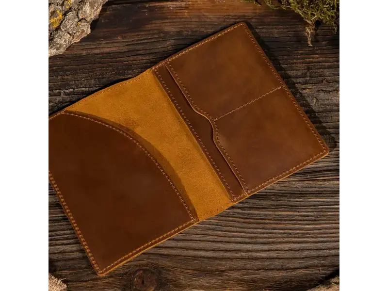 American Leather Goods Genuine Passport Cover - Brown