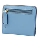 American Leather Goods Genuine Leather Small Compact Bifold Wallet - Blue
