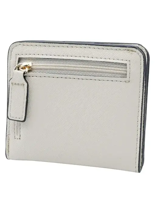 Genuine Leather Small Compact Bifold Wallet - Champagne