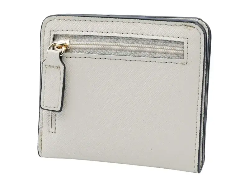 American Leather Goods Genuine Leather Small Compact Bifold Wallet - Champagne