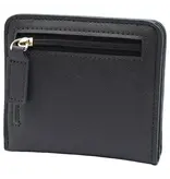 American Leather Goods Genuine Leather Small Compact Bifold Wallet - Dark Brown