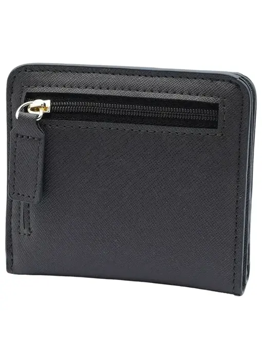 Genuine Leather Small Compact Bifold Wallet - Dark Brown