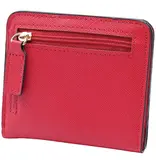 American Leather Goods Genuine Leather Small Compact Bifold Wallet - Red