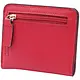 Genuine Leather Small Compact Bifold Wallet - Red