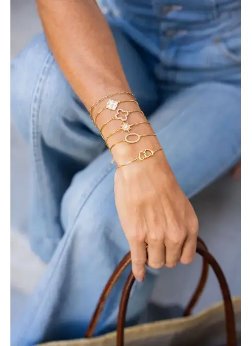 Double Heart Grit Adjustable Bolo Bracelet