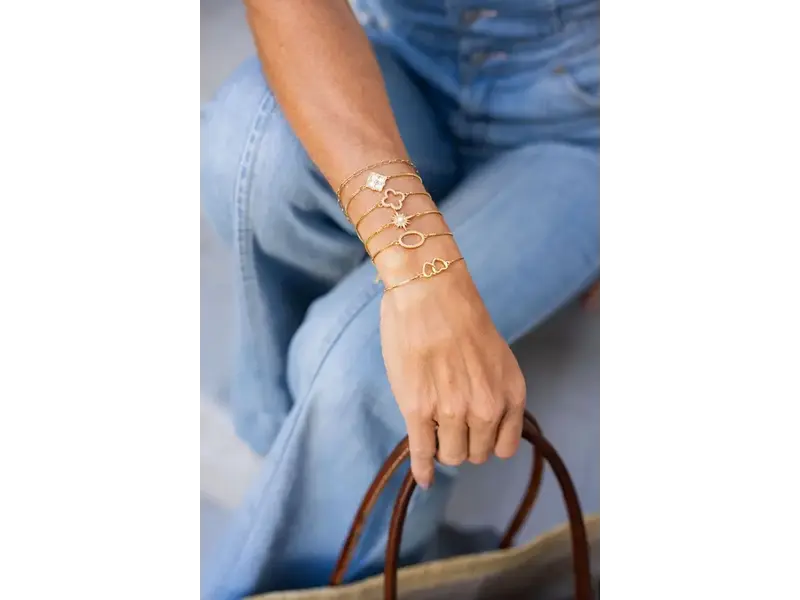 Grit and Grace Studio Double Heart Grit Adjustable Bolo Bracelet