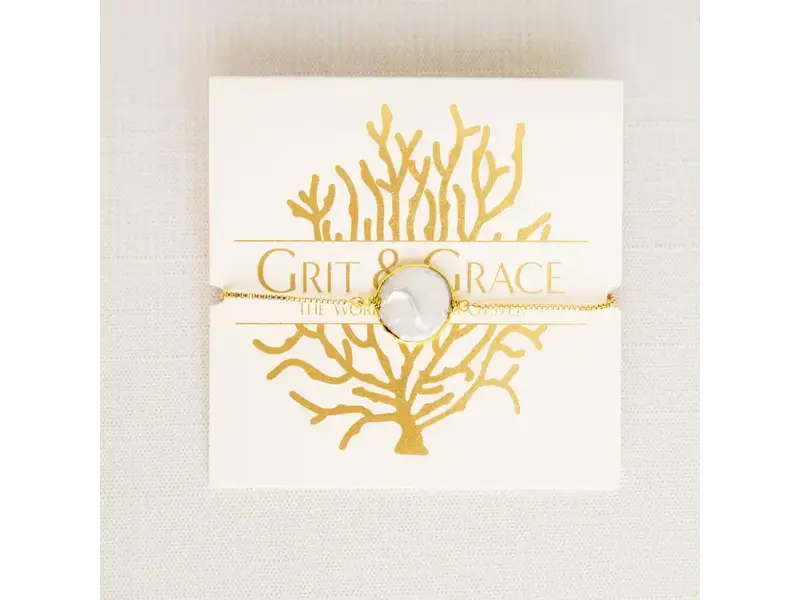 Grit and Grace Studio Pearl Grit Adjustable Bolo Bracelet