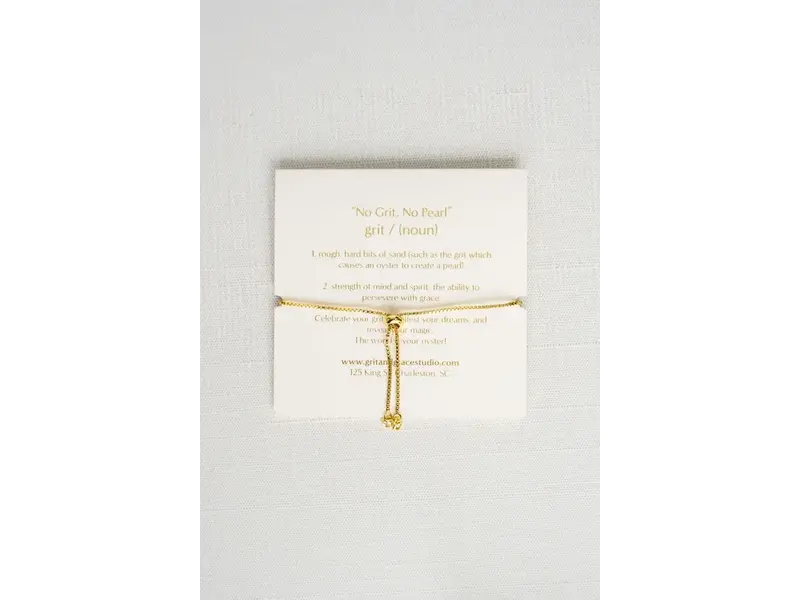 Grit and Grace Studio Pearl Grit Adjustable Bolo Bracelet
