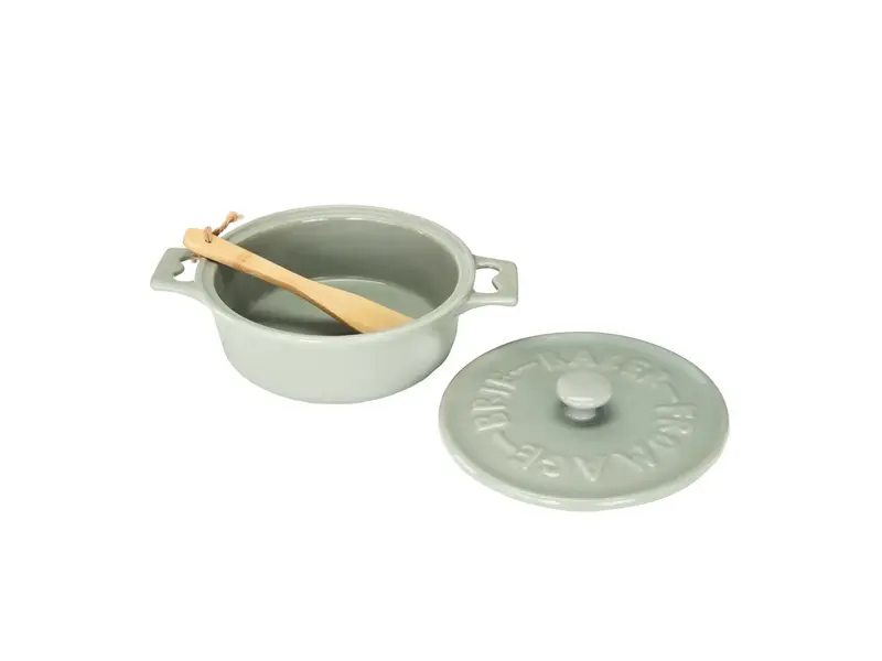 Creative Co-OP Brie Baker with Lid and Spreader, Grey or White