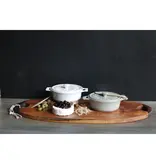 Creative Co-OP Brie Baker with Lid and Spreader, Grey or White