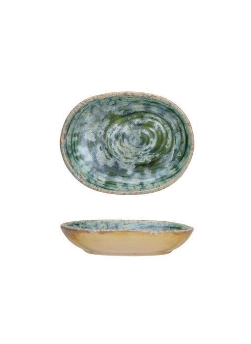 Embossed Stoneware Dish 