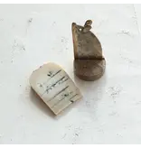 Creative Co-OP Hand-Forged Metal Mouse Shaped Cheese Knife w/ Mango Wood Stand