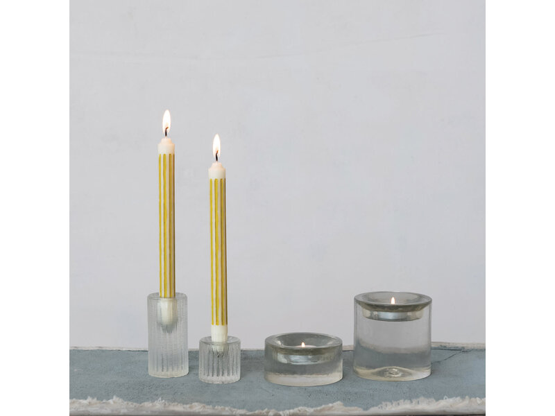 Creative Co-OP Cut Glass Taper Holder