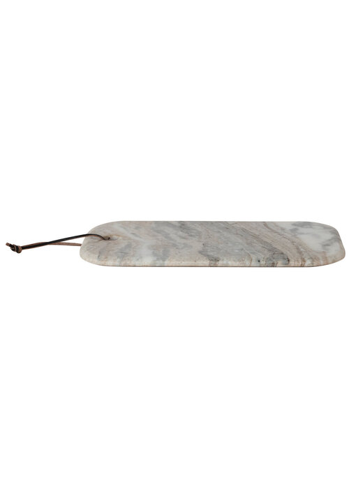 Marble Cheese/Serving Board with Leather Tie, Buff Color