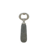 Creative Co-OP Stainless Steel & Stone Bottle Opener, Natural