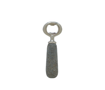 Stainless Steel & Stone Bottle Opener, Natural