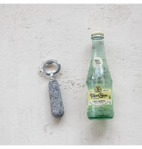 Creative Co-OP Stainless Steel & Stone Bottle Opener, Natural