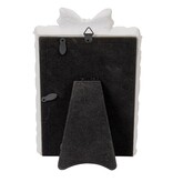 Creative Co-OP Plastic Photo Frame with Bow, Antique White & Gold Finish (4x6)