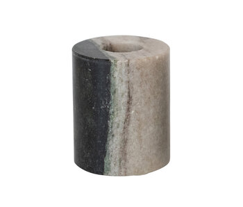 Marble Taper Holder, Black Melange
