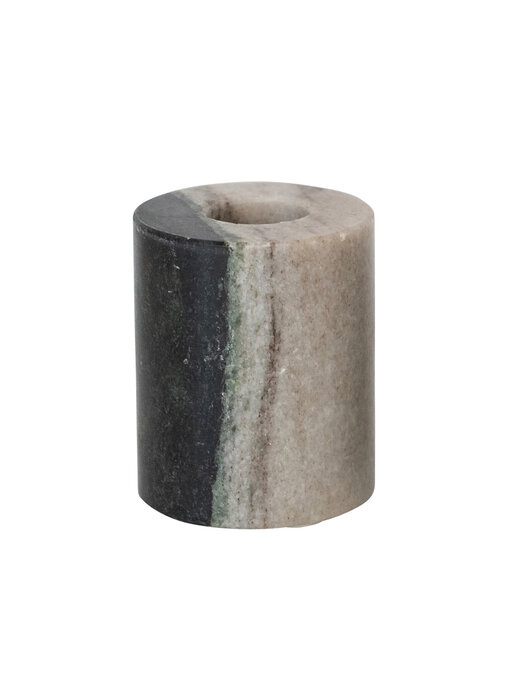 Marble Taper Holder, Black Melange